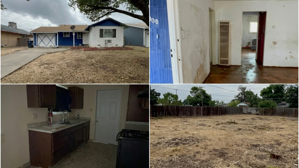 Tenant-damaged Sacramento home before cash sale